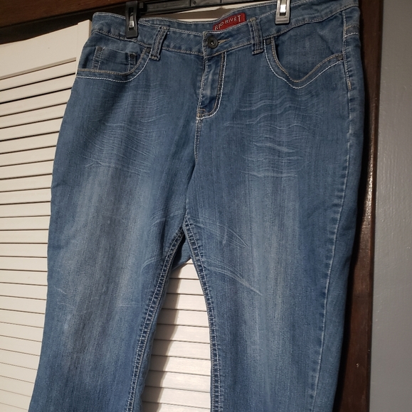 Womens Red Rivet Capri 18W - Picture 7 of 7